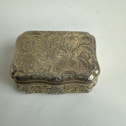 Tabatiere silber vergoldet - ,