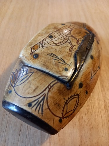 Tabakdose horn jahrhundert - horn, 19.