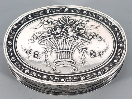 Tabatiere 950er silber - silber, pillen