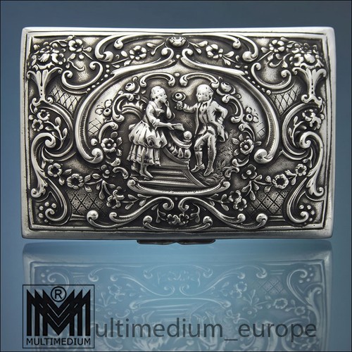Silber schnupftabak dose - silber,