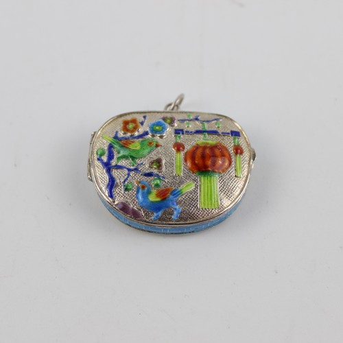 Silber cloisonne emaille - silber,