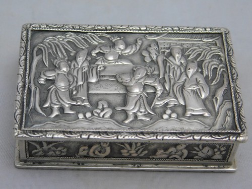 Dose tabatiere silber - –,